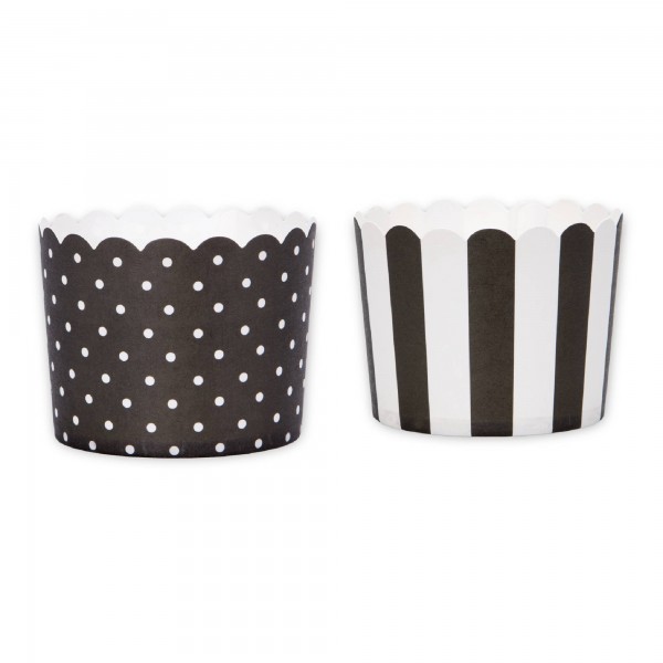 Städter Cupcake-Backform Schwarz-Weiß – Mini – 12 Stück